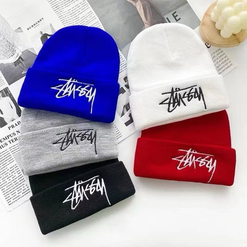 หมวกไหมพรม หมวกสไตล์แฟชั่น 5สี ใส่หน้าหนาว คุณภาพดี ราคาถูก Knitted Winter Hat Beanies Fashion