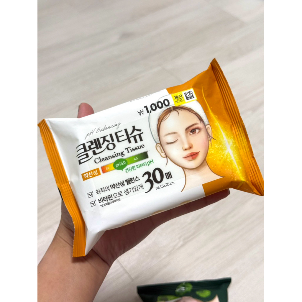 Cleansing Tissue แบบ3สูตร ฉบับสาวเกาหลี(30แผ่น)