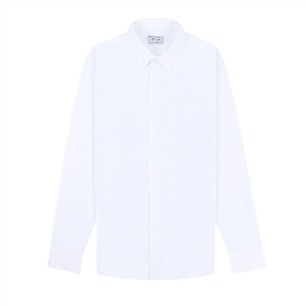 GIORDANO เสื้อเชิ้ตผู้ชาย Men's Twill Easy Care Shirts 01044005
