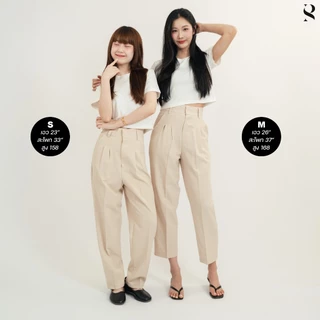 Hanger_SP008 กางเกงทรงบอย เอวสูง ผ้าหนา พรางหุ่น พรางสะโพก เก็บพุง ยาว 37 นิ้ว ใส่แล้วหุ่นดีสุดปัง