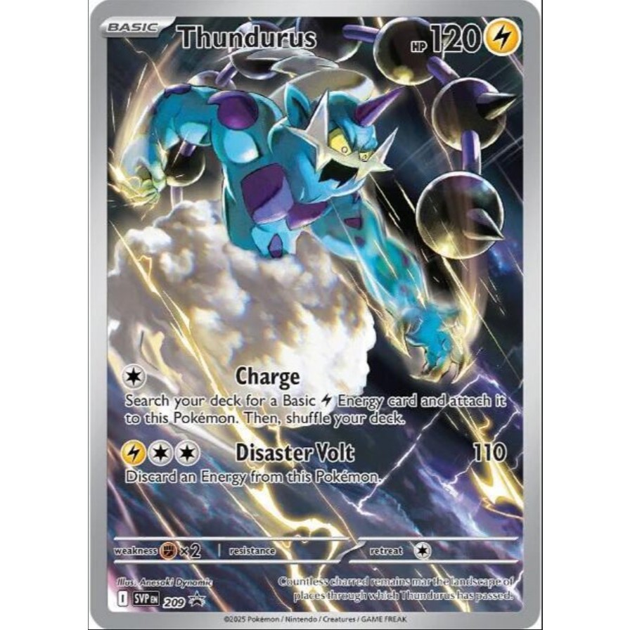 Thundurus #209 Black Bolt ETB Promo Pokemon Card English