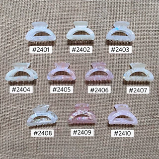 [4.9-6cm] กิ๊บหนีบผมอะคริลิคขนาดเล็กเนื้อหนาแต่งลาย ราคาต่อ1ชิ้น มีหลายแบบหลายสีสวยมาก