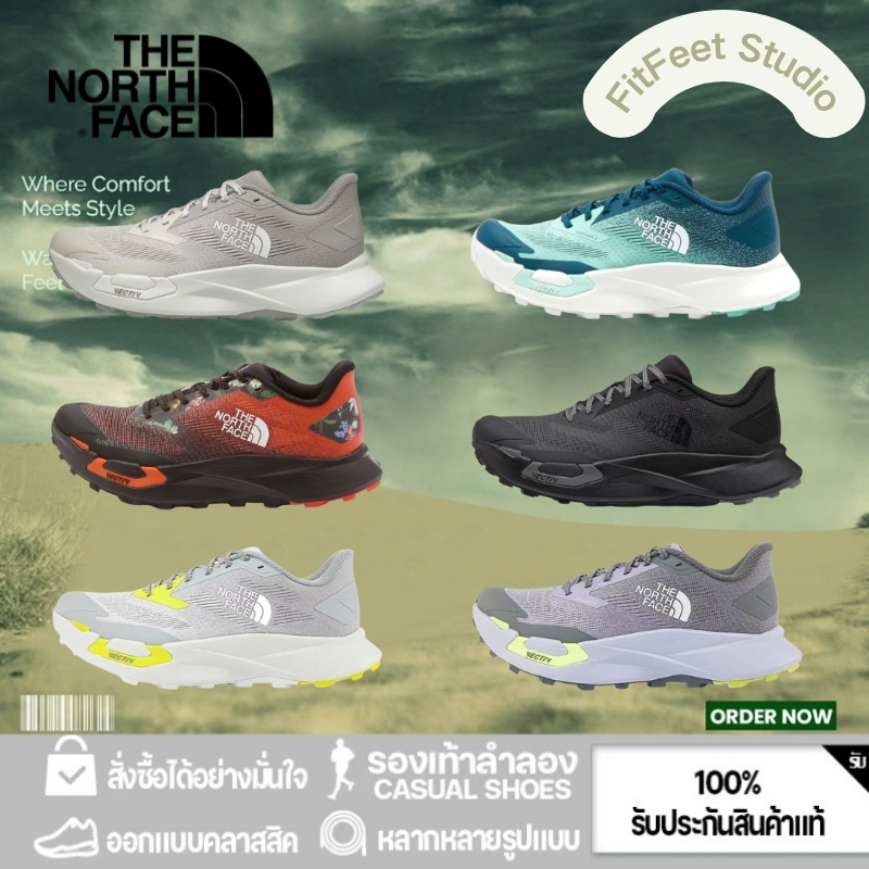 ของแท้ 100% THE NORTH FACE M VECTIV ENDURIS 4 รองเท้าผู้ชาย รองเท้าวิ่ง