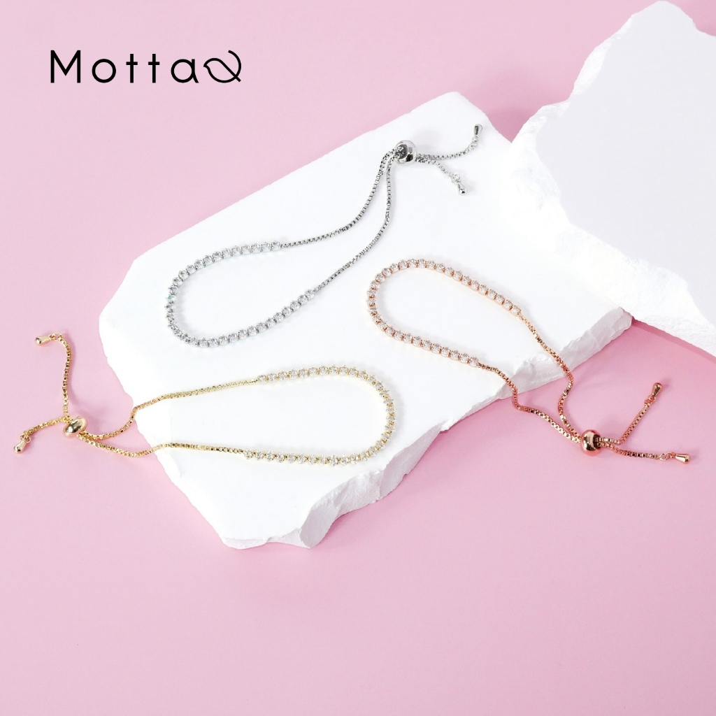 Motta Bracelet สร้อยข้อมือสายรูดเพชรทรงรี