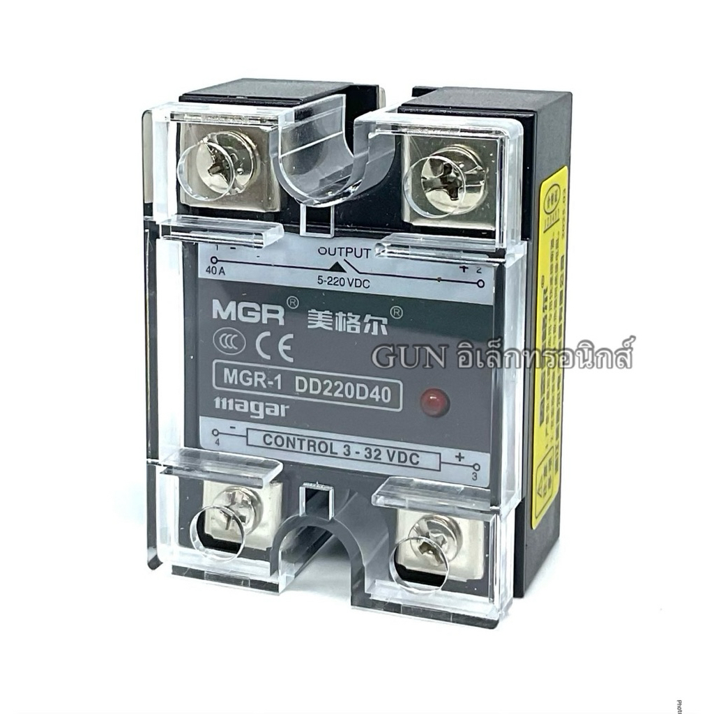 MGR-1 single phase Solid state Relay DD220D40 10A 25A 40A 60A Input 3-32VDC Output 5-220VDC