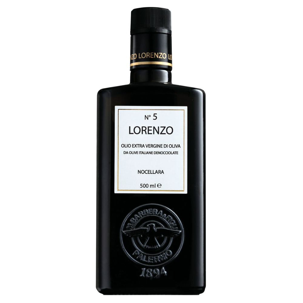 น้ำมันมะกอกเอ็กซ์ตร้าเวอร์จิน ลอเรนโซ่ หมายเลข 5 E.V.O. Oil Lorenzo N.5 (Sicily) 500ml.