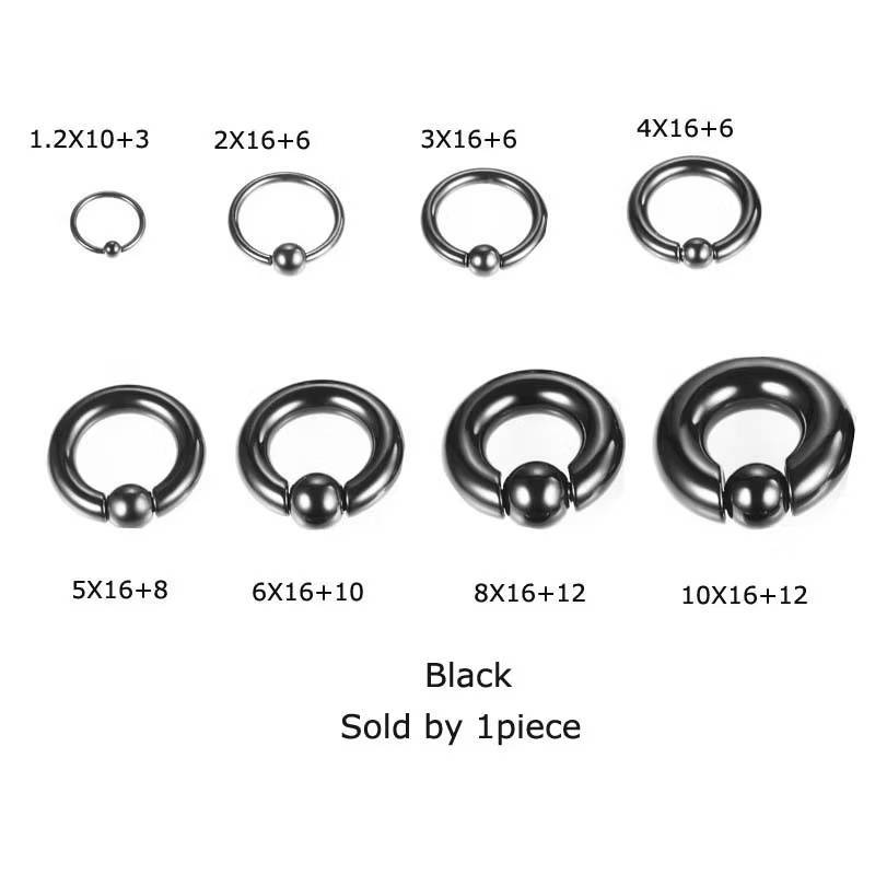 JH2 จิวห่วงบอลสปริง (1ข้าง) จิวสแตนเลสแท้ ต่างหูห่วง 2-10 mm. ใส่อาบน้ำได้ ส่งจากไทย