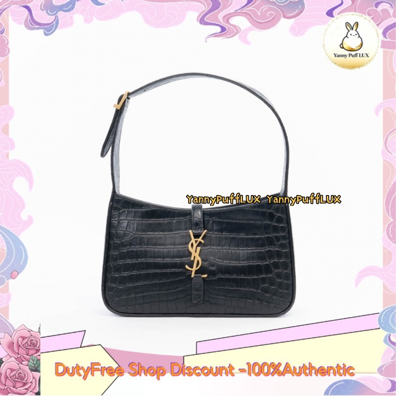 YSL HOBO หนังวัวลายจระเข้ กระเป๋าาถือ กระเป๋าสะพายข้างเดียว