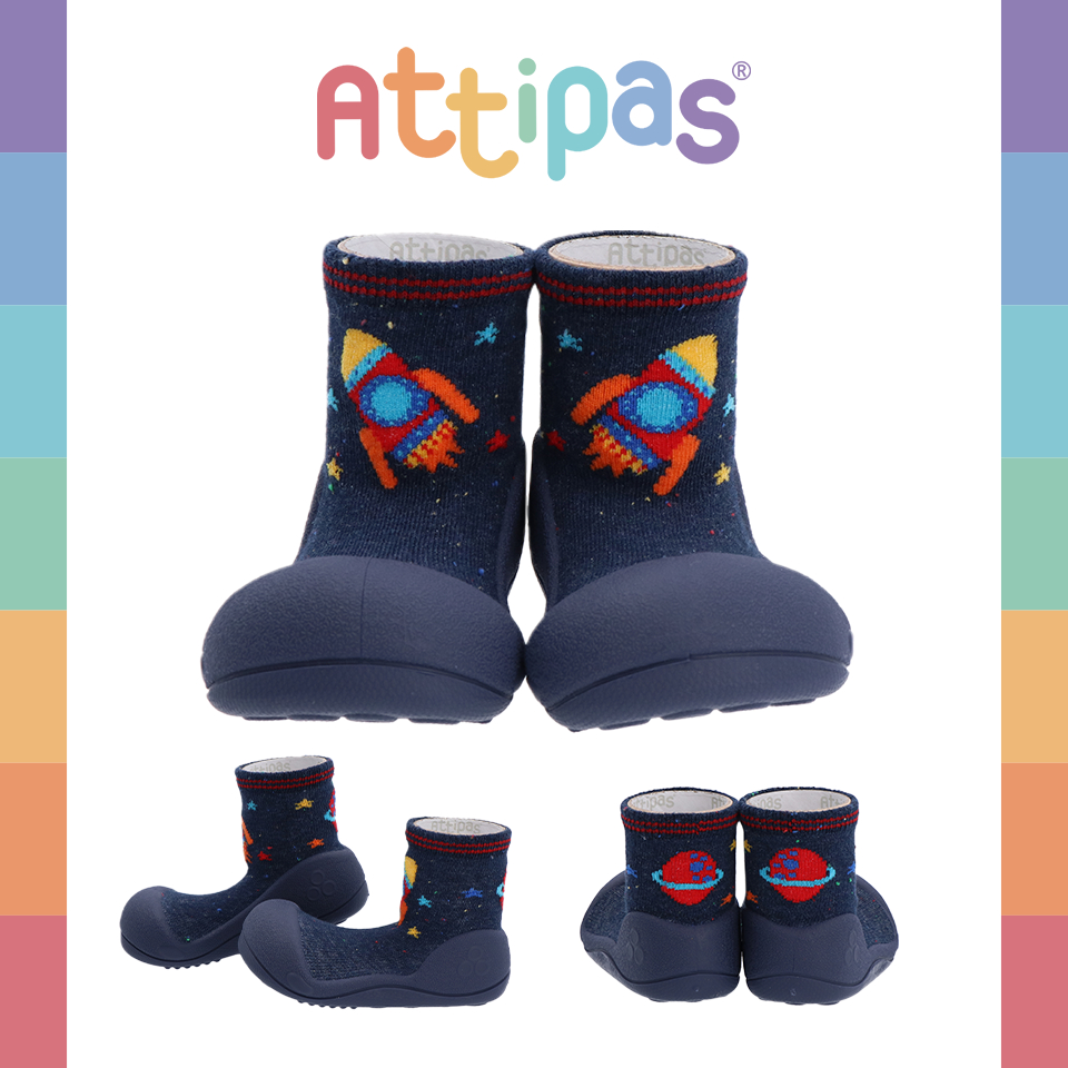 NEW 2025! รองเท้าหัดเดิน Attipas - รุ่น ROCKET- [สี :NAVY] [รุ่น Standard]