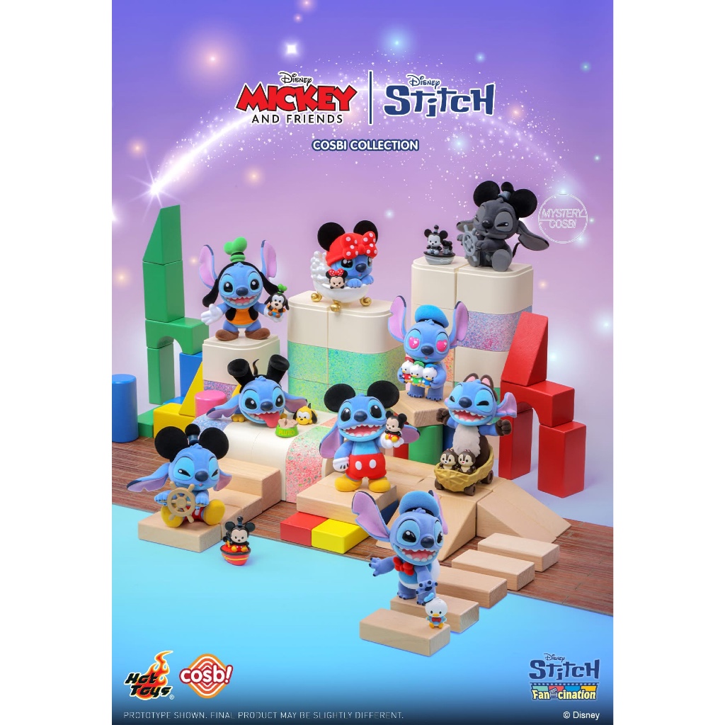 [Pre-Order] Hot Toys Disney Stitch Fan Cination Mickey & Friends Cosbi series ลิขสิทธิ์แท้ 💙 CosBaby ของสะสม