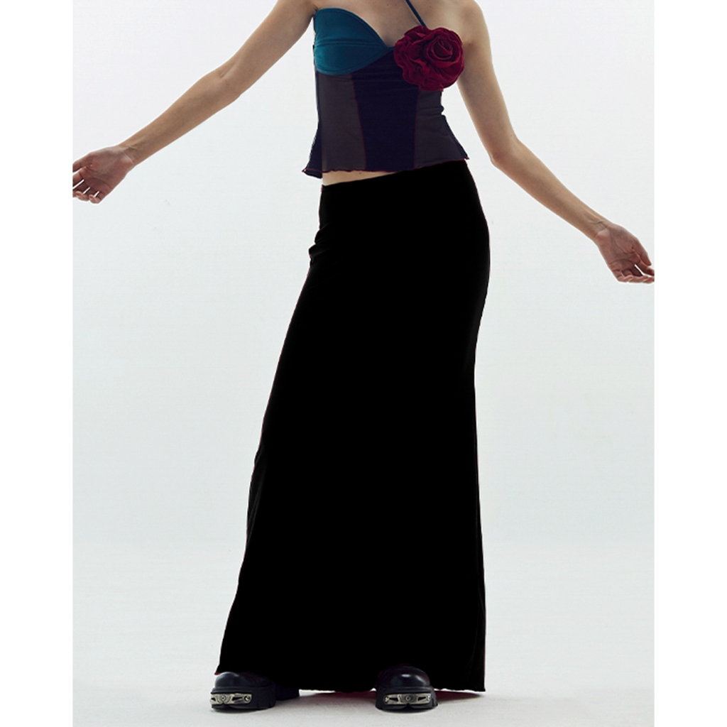 BLACKDOG BKK - RS00022 - everyday skirt - กระโปรงยาวผ้ายืด