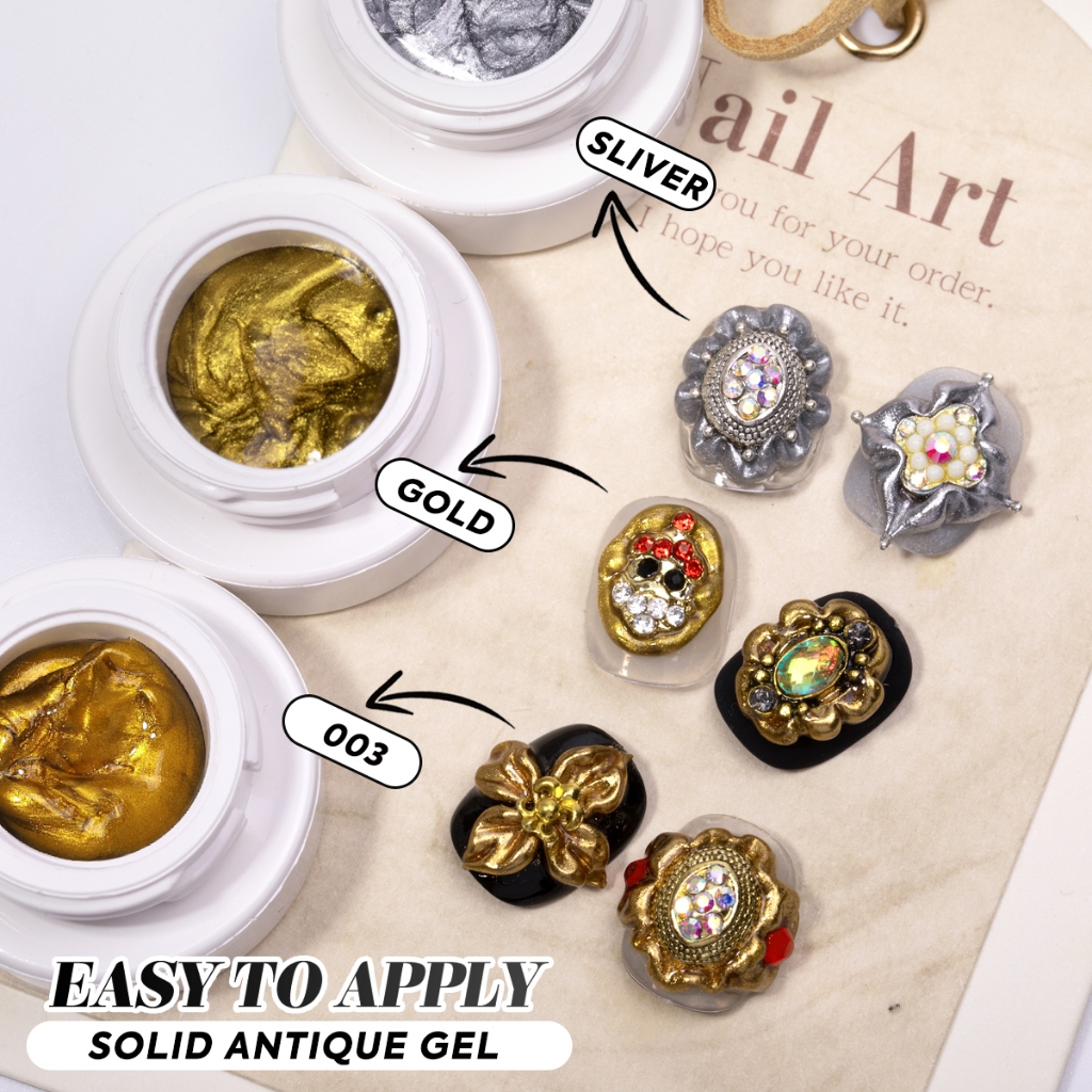 พร้อมส่ง SPR080 เจลปั้นสีเงิน ทอง แบรนด์ Honey Girl