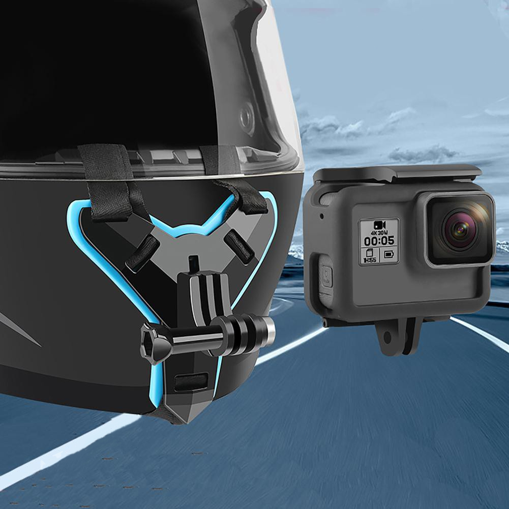 ที่ใส่หมวกกันน็อกแบบเต็มรูปแบบ GoPro Action Camera หมวกกันน็อกอุปกรณ์เสริมคาง