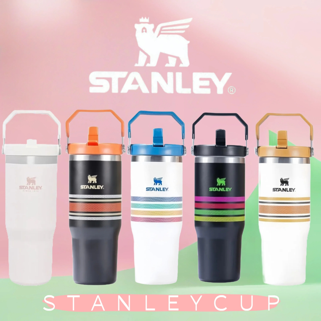 🌸ส่วนลด 50%🌸 แก้ว Thermos cup stanley แก้วเก็บความเย็น 30OZ/40OZ ของแท้ ความจุขนาดใหญ่ เก็บความเย็นไ