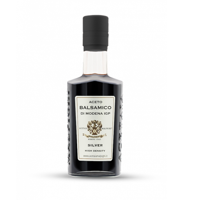 MALPIGHI - BALSAMIC VINEGAR OF MODENA IGP SILVER 250 ML  น้ำส้มสายชูหมักจากน้ำองุ่นแดง