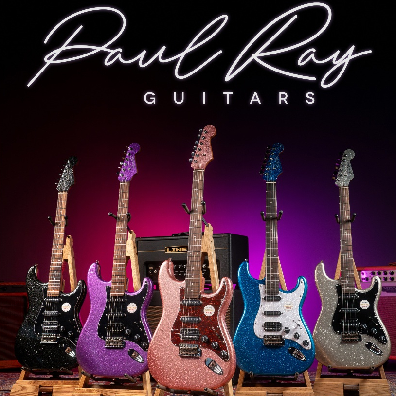 ลด 17%(ส่งฟรี)กีตาร์ไฟฟ้า Paul Ray Classic Plus S Roasted HSS Sparkle, Matching Headstock ทรง Strat