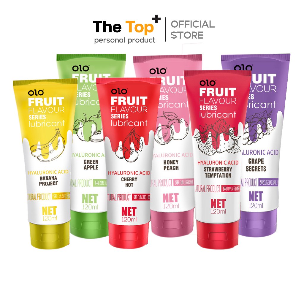 OLO Fruit Flavour Series เจลหล่อลื่นกลิ่นรสผลไม้ ขนาดพกพา 120 ml / 60 ml ล้างออกง่าย