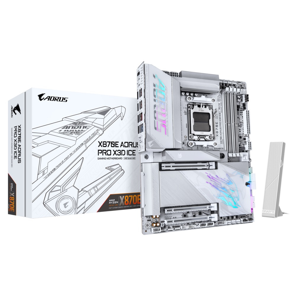 GIGABYTE X870E AORUS PRO X3D ICE AMD AM5 Motherboard เมนบอร์ด
