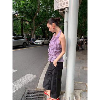 BY IRA 6392 Kate Top เสื้อคล้องคอแต่งระบาย เปิดหลัง เซ็กซี่มีระดับ