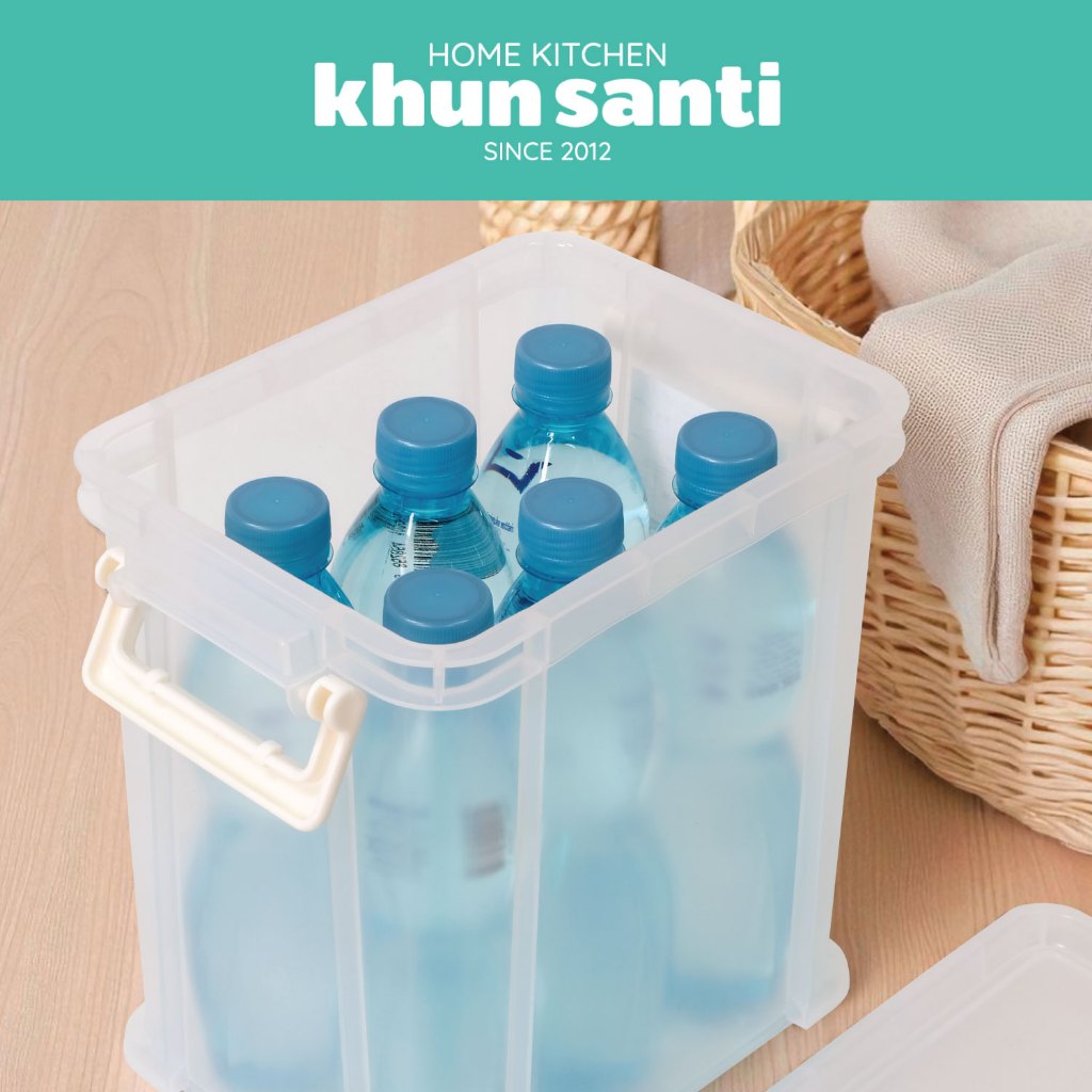 KHUN SANTI กล่องพลาสติกหูล็อกอเนกประสงค์ ขนาด : 17.5(ก) x 24.5(ย) x 26(ส) cm ความจุ : 7L PK-256 ราคา ถูกที่สุด ดีลบีเคเค แกลเลอรีภาพที่ 4