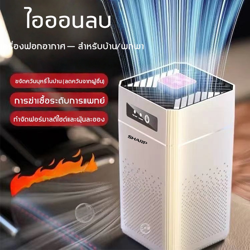 เครื่องฟอกอากาศ อัจฉริยะ กำจัดฟอร์มาลดีไฮด์/ฝุ่น PM2.5/กลิ่น 3 ระดับ อินเวอร์เตอร์ ไส้กรองคู่ บ้าน-ออฟฟิศ ฆ่าเชื้อ99.9% - รูปที่ 3