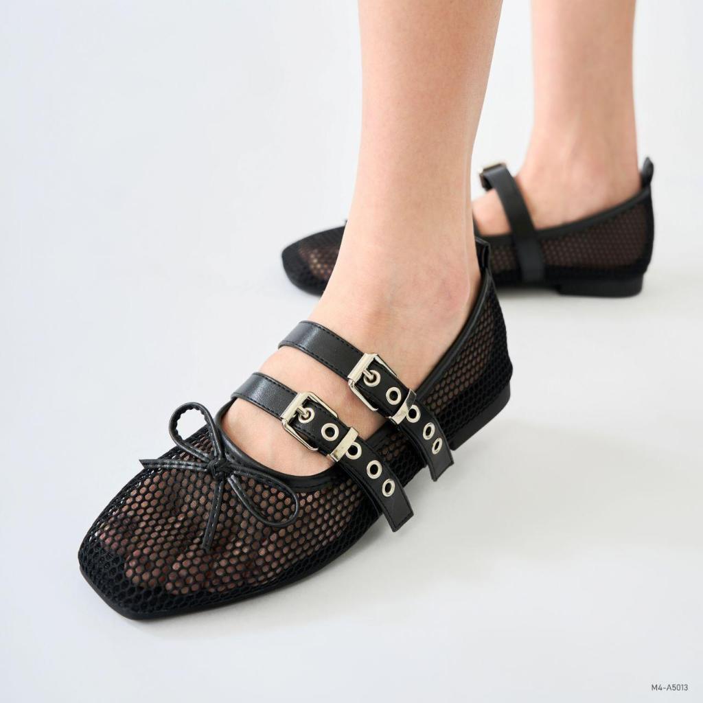 MellowCo รองเท้าบัลเล่ต์ตาข่าย Ballerinas รุ่น Lily Grid M4-A5013