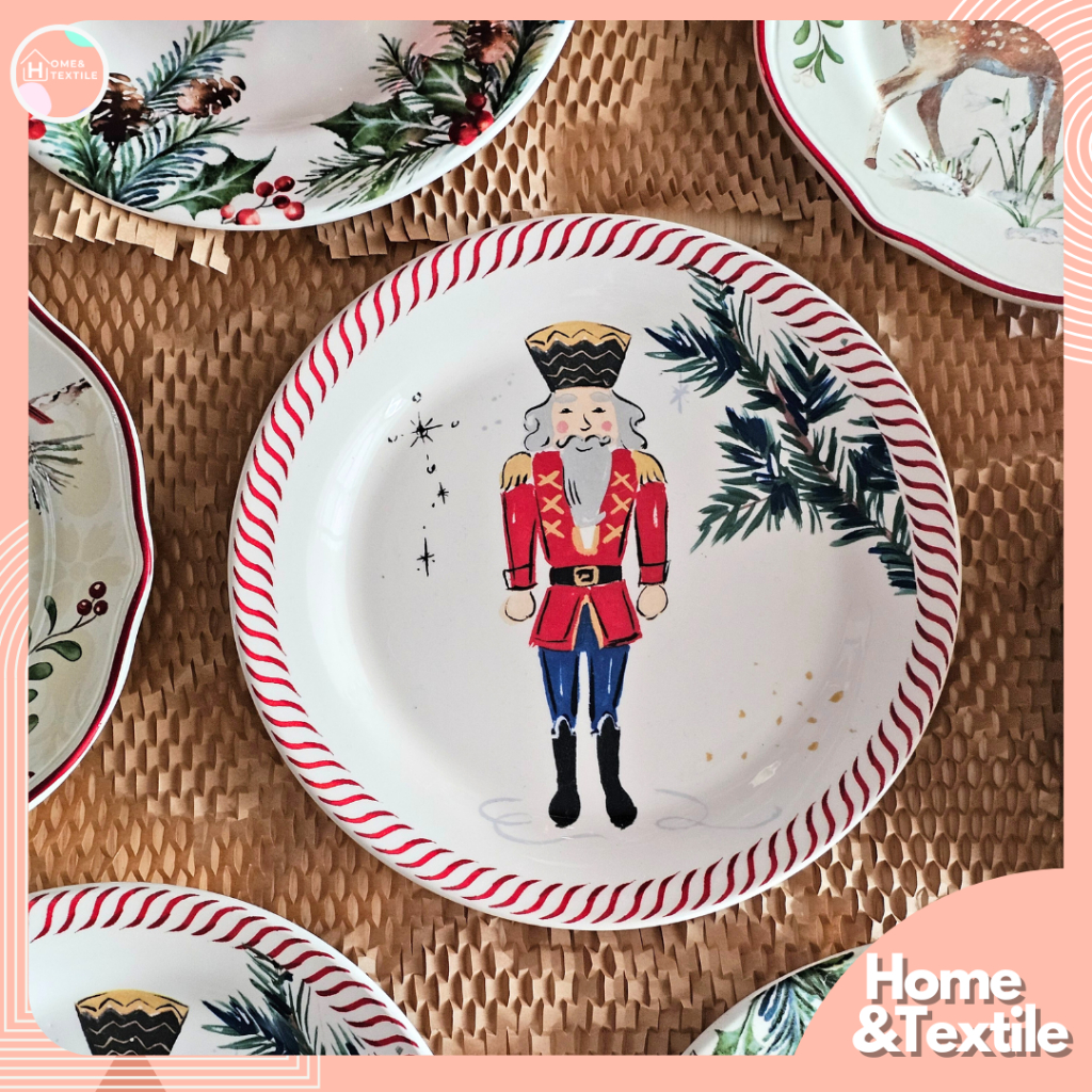 【พร้อมส่ง】THE NUTCRACKER จานเซรามิค ลายนัทแครกเกอร์ คริสต์มาส | christmas collection