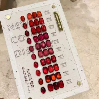 พร้อมส่ง แบรนด์ Kaise 10 สี สีลูกแก้วซาติน สีเจลกลิ๊ตเตอร์แฟลช ฟรีชาร์ทสี มี 3 รุ่น