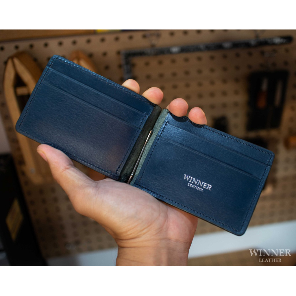 MONEY CLIP WALLET หนังแท้ กระเป๋าสตางค์คลิปหนีบแบงค์ กระเป๋าสตางค์หนังแท้ สลักชื่อฟรี ราคา ถูกที่สุด ดีลบีเคเค แกลเลอรีภาพที่ 6