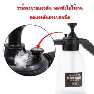 ถังฉีดโฟมล้างรถ กระบอกฉีดโฟม ถังฉีดโฟม กระบอกฉีดโฟมล้างรถ ความจุ 2L แรงฉีดดี มีหัวเปลี่ยน