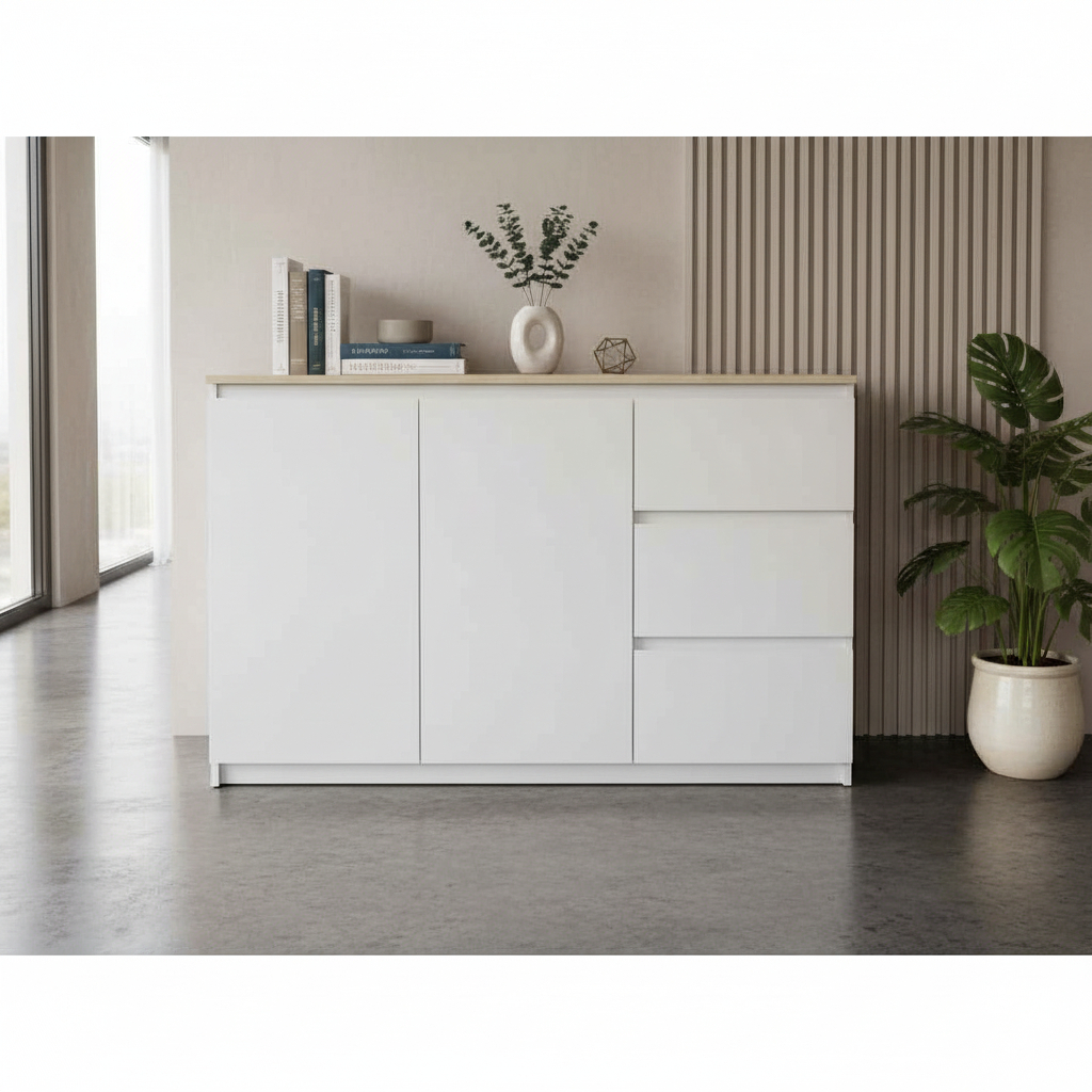 🔥สินค้าใหม่🔥Hawa 90 Furniture เคาน์เตอร์  2บาน 3ลิ้นชัก New Model 35*120*80✔️