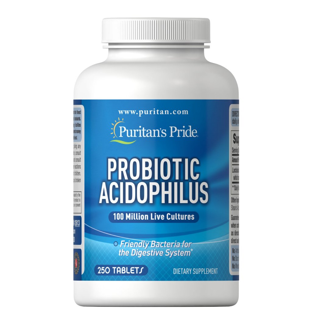 Exp. 01/2027 ขวดใหญ่ 250 เม็ด Puritan's pride probiotic Acidophilus 250 Talets ช่วยการทำงานของลำไส้ให้ทำงานได้ดีขึ้น