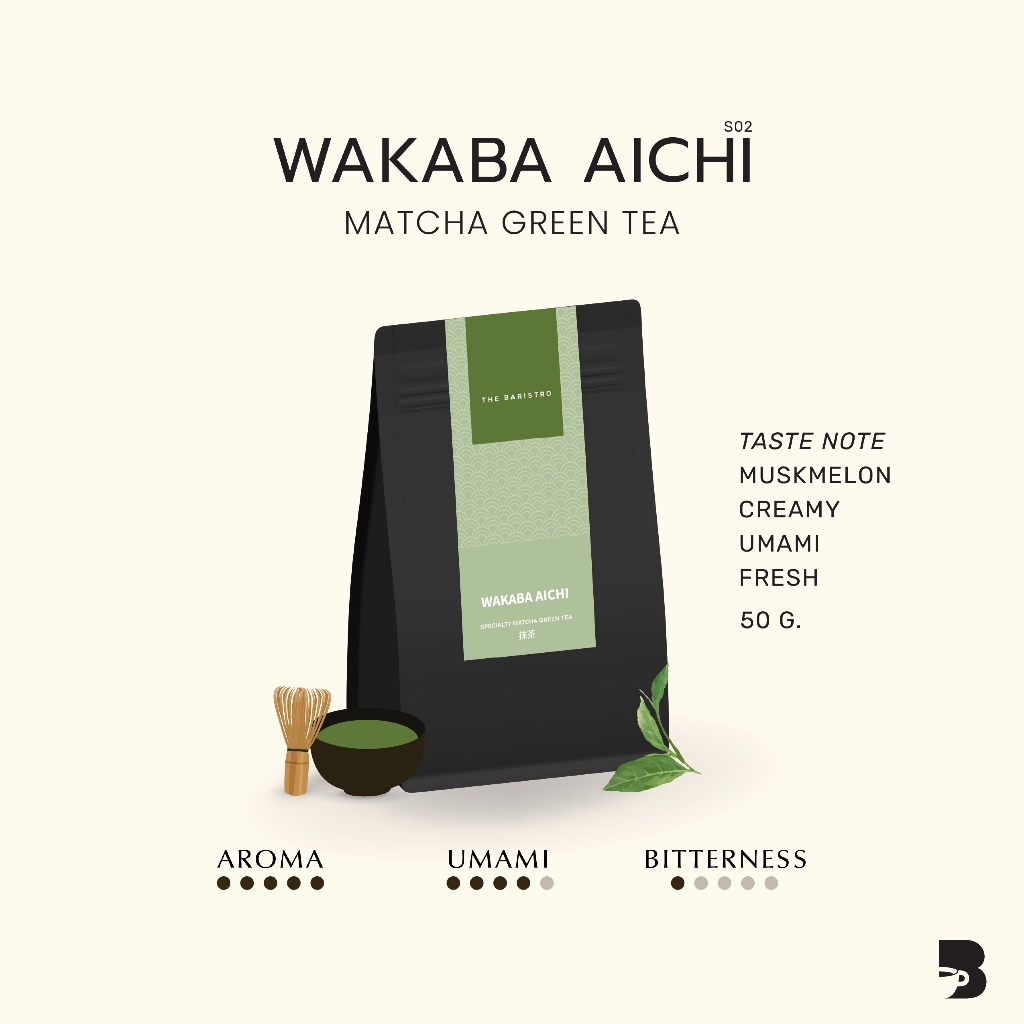 ผงมัทฉะพรีเมียม 100% - Wakaba Aichi Matcha Premium