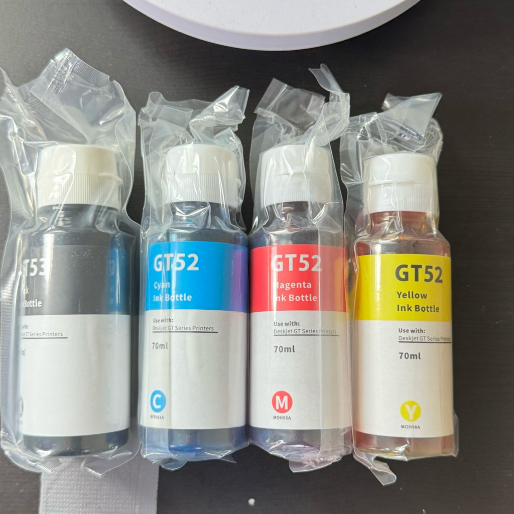 หมึกเติมเทียบเท่า HP GT52 / GT53 ink หมึกปริ้น หมึกเข้มสีสวยFor HP315 HP415 HP500 HP515สีสันสดใส, ไม