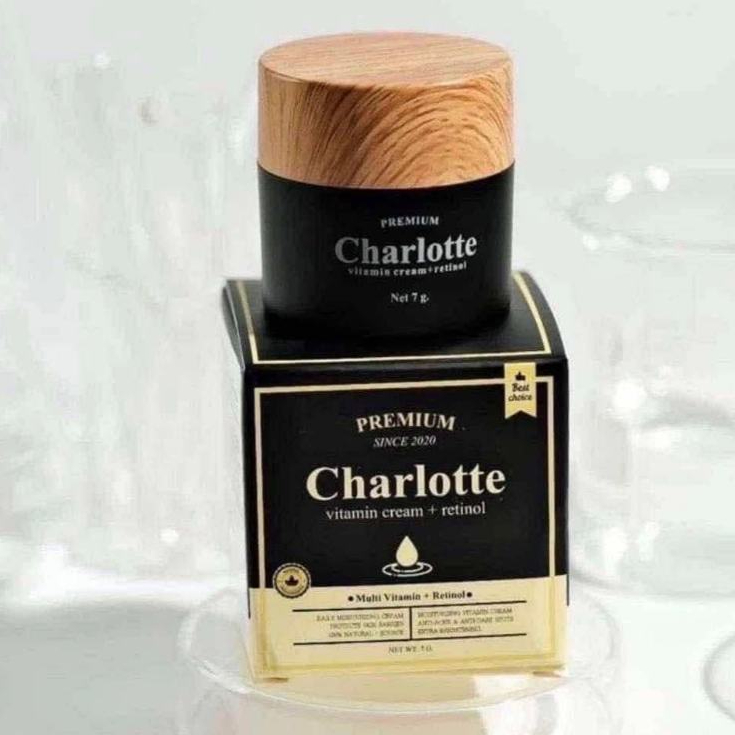 CHARLOTTE VITAMIN CREAM + RETINOL  ชาร์ลอตต์ วิตามิน ครีม เรตินอล  (กล่องดำ)