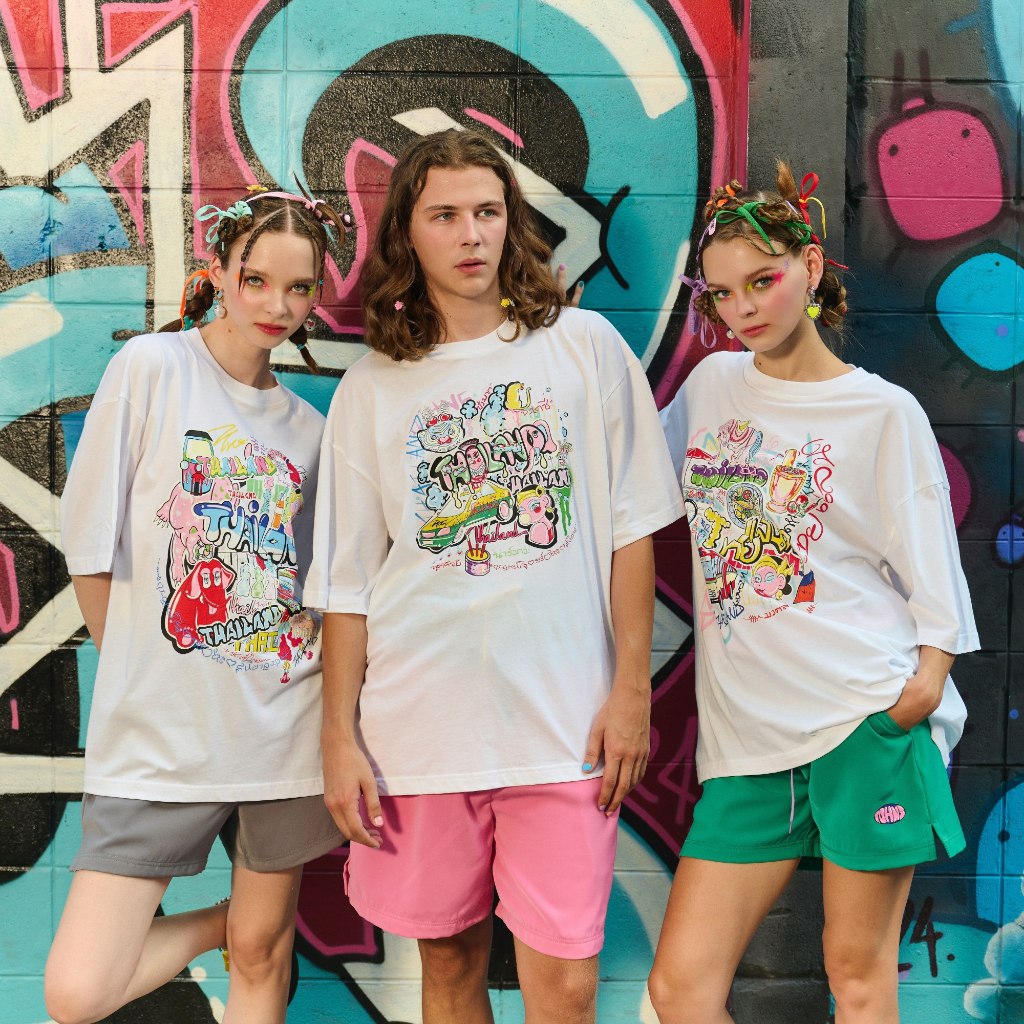 Tohns Very Thai Oversized T-Shirt เสื้อยืดทรงโอเวอร์ไซส์พิมพ์ลาย Taxi