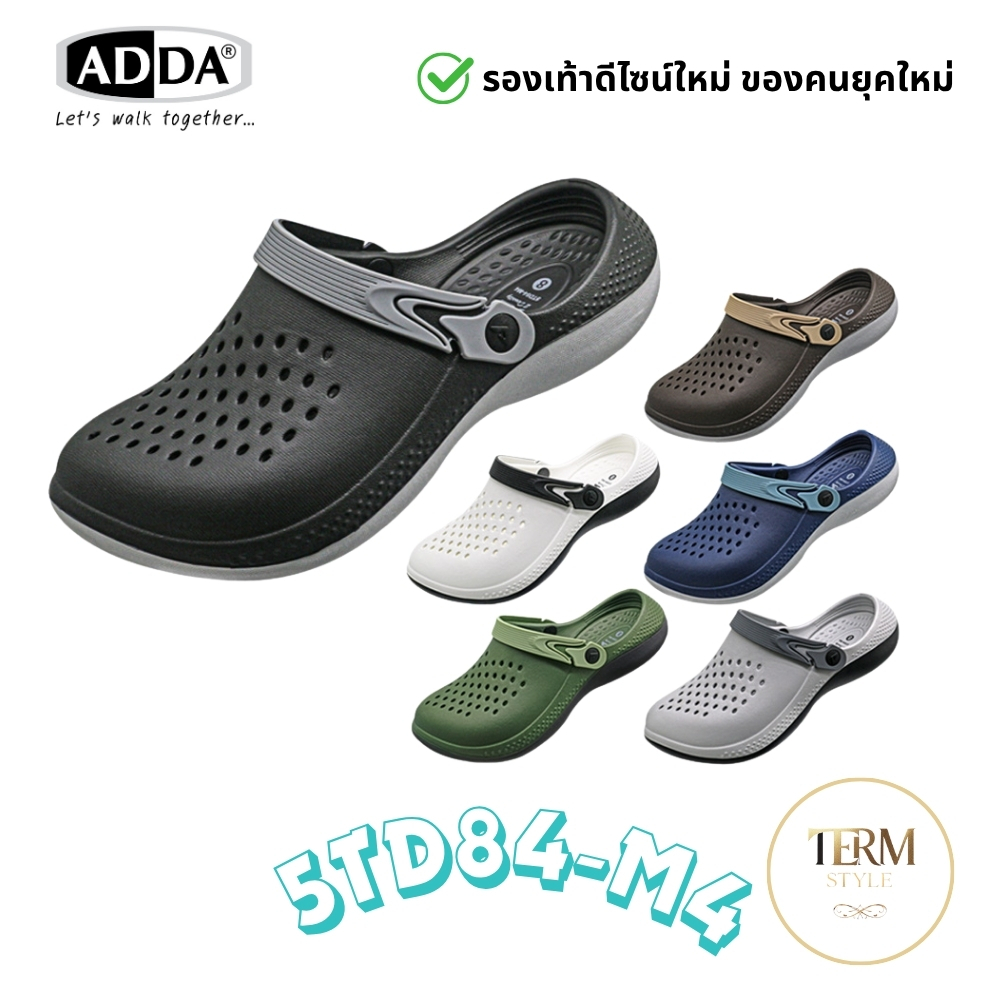รองเท้าหัวโตผู้ชาย ADDA ทรงสปอร์ต 2Density พื้นนุ่ม ลุยน้ำได้ รองเท้าสบาย ออกกำลังกาย ของแท้ 100%