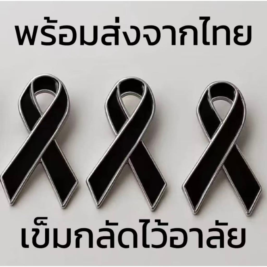 เช็มกลัดไว้อาลัย ขนนาดเล็ก กลาง ใหญ่ เข็มกลัดติดเสื้อพร้อมส่ง เข็มกลัดไว้อาลัย เข็มกลัดติดหน้าอก