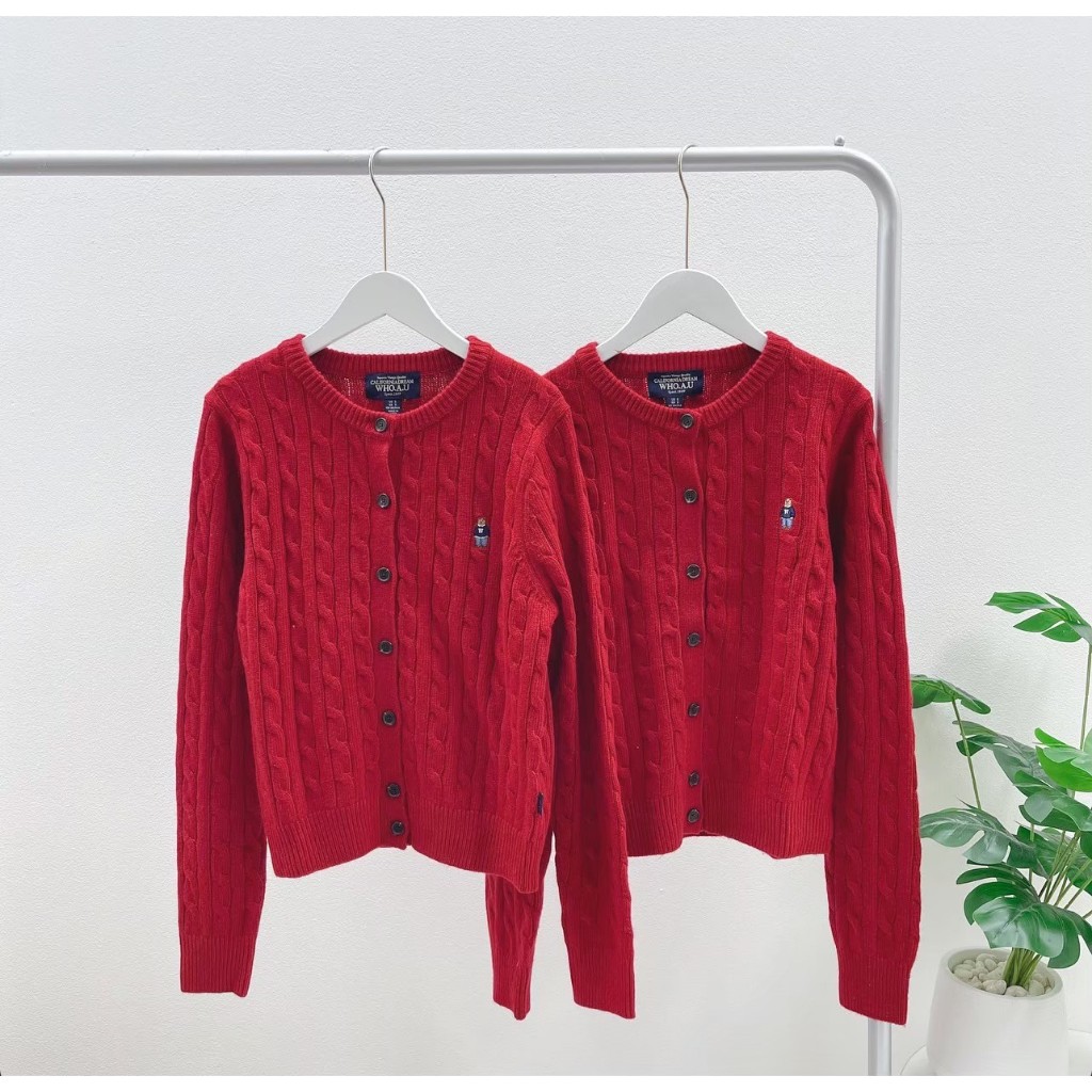 Who A U Ceble Cardigan (Red)
