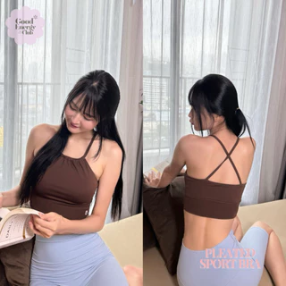 GOOD ENERGY CLUB - PLEATED SPORT BRA[8310] สปอร์ตบราออกกำลังกาย ชุดโยคะ พิลาทิส (10A-10D)