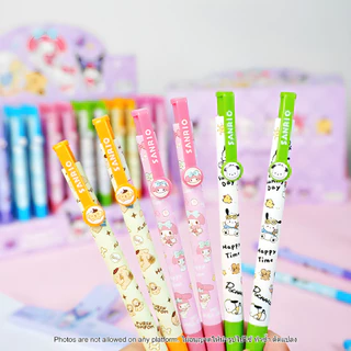 ปากกาลูกลื่น เขียนลื่น หมึกชัด 0.5 มม. ลายการ์ตูนซานริโอ น่ารัก สีพาสเทล เขียนลื่น หมึกสีน้ำเงิน เหมาะเป็นของขวัญ ของใช้