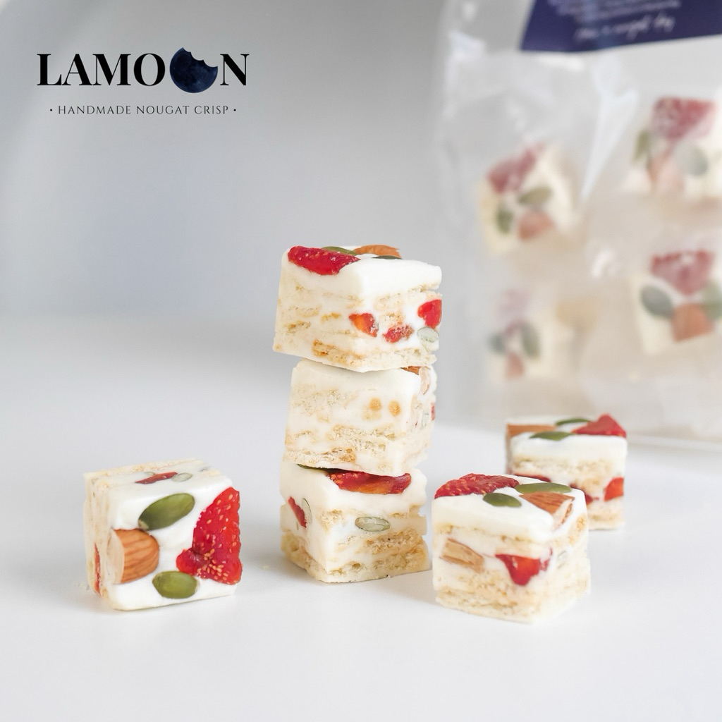 LAMOON Nougat- นูกัต คริสพ์ เคี้ยวหนึบ รสคลาสสิคออริจินอล ซิกเนเจอร์ | ลามูนนูกัต