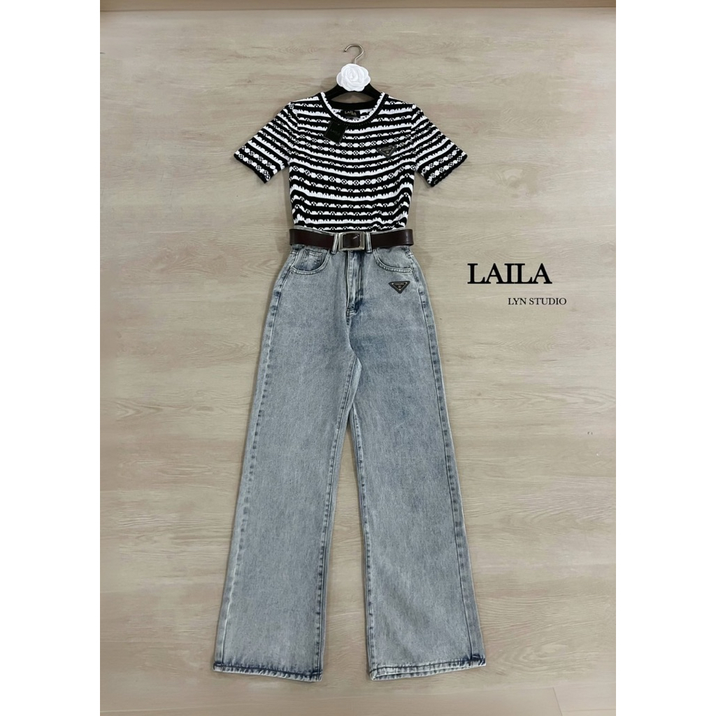 setเสื้อไหมพรมกับกางเกงยีนส์ ชุดไปเที่ยว Laila ราคา ถูกที่สุด ดีลบีเคเค แกลเลอรีภาพที่ 2