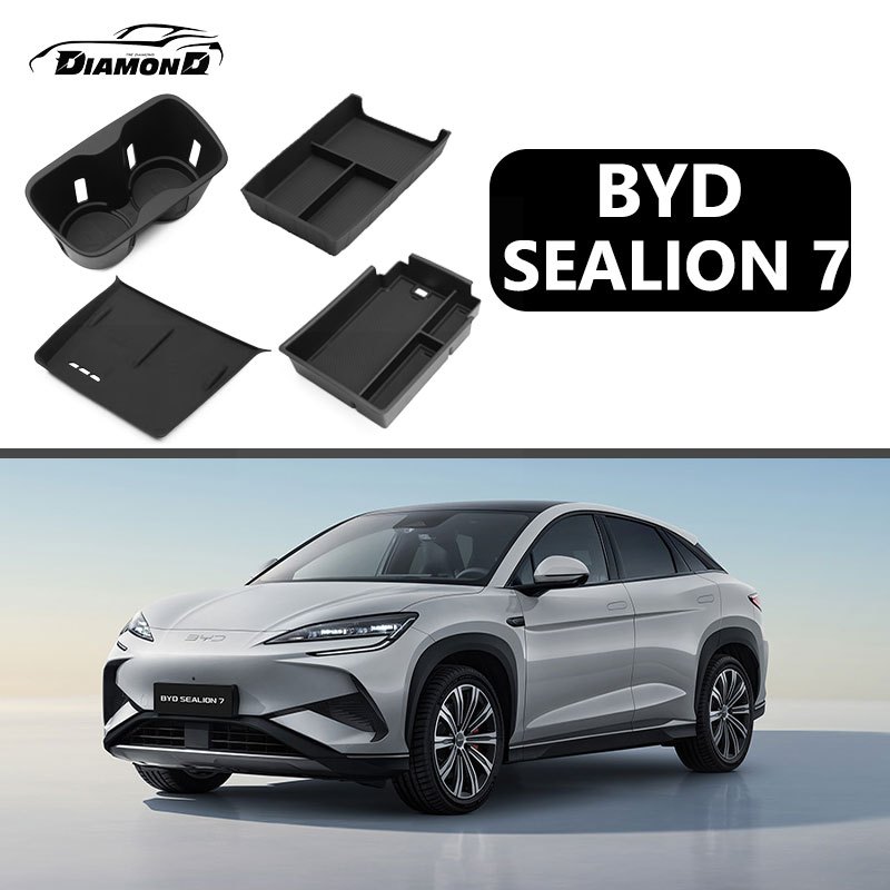 【 พร้อมส่งในไทย】BYD SEALION 7 กล่องวางแขนในรถยนต์ กล่องเก็บของ อุปกรณ์จัดระเบียบคอนโซลและที่พักแขน อุปกรณ์ตกแต่งภายใน