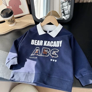 เสื้อผ้าเด็กชาย เสื้อลำลองเด็ก สไตล์หล่อเท่ห์ สไตล์เกาหลี ลายอักษร ไซส์ 90-150