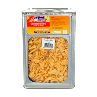 VFOODS วีฟู้ดส์ ขนมปังปี๊บมันแน่ข้าวโพดทอดกรอบรสบาร์บีคิว 3 กิโลกรัม