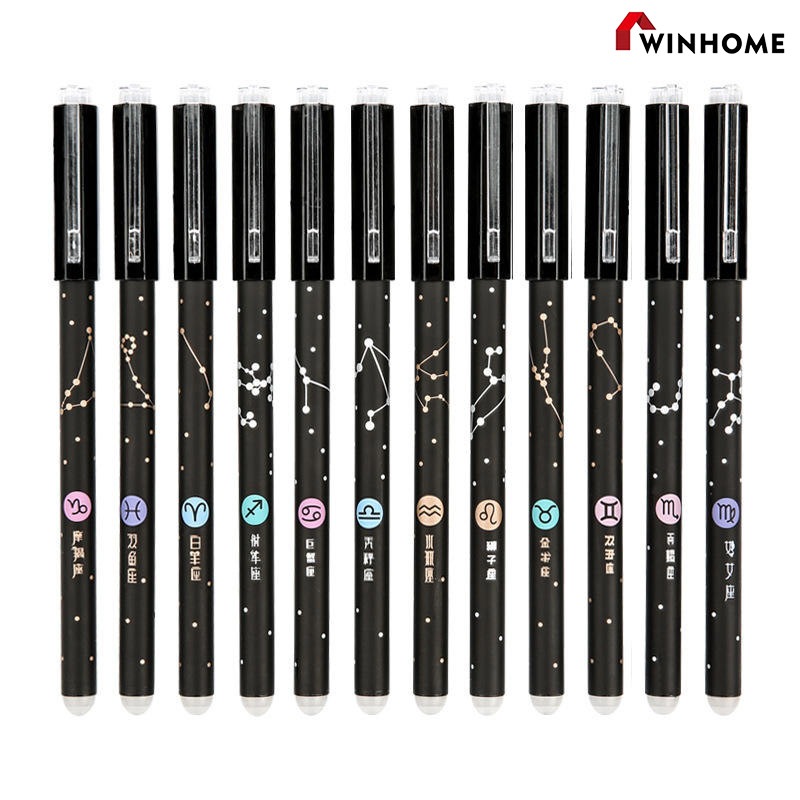 ปากกาสิบสองกลุ่มดาว ปากกาเจลลบได้ ลายการ์ตูนน่ารัก 0.5 มม. 12 ชิ้น ราคา ถูกที่สุด ดีลบีเคเค รูปภาพหลัก