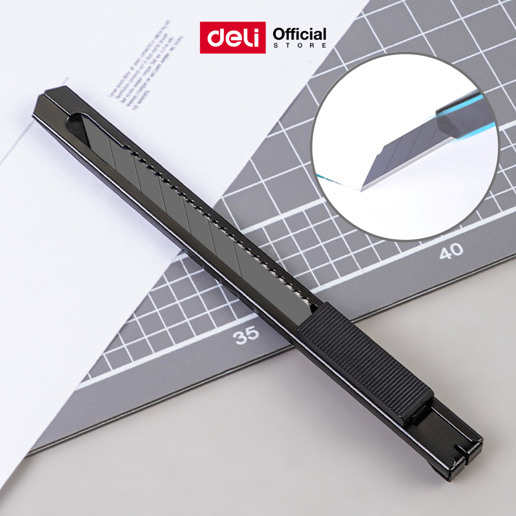 คัตเตอร์เหล็ก Deli คัตเตอร์ มีดคัตเตอร์ ใบมีด คัตเตอร์ตัดกระดาษ อุปกรณ์อเนกประสง