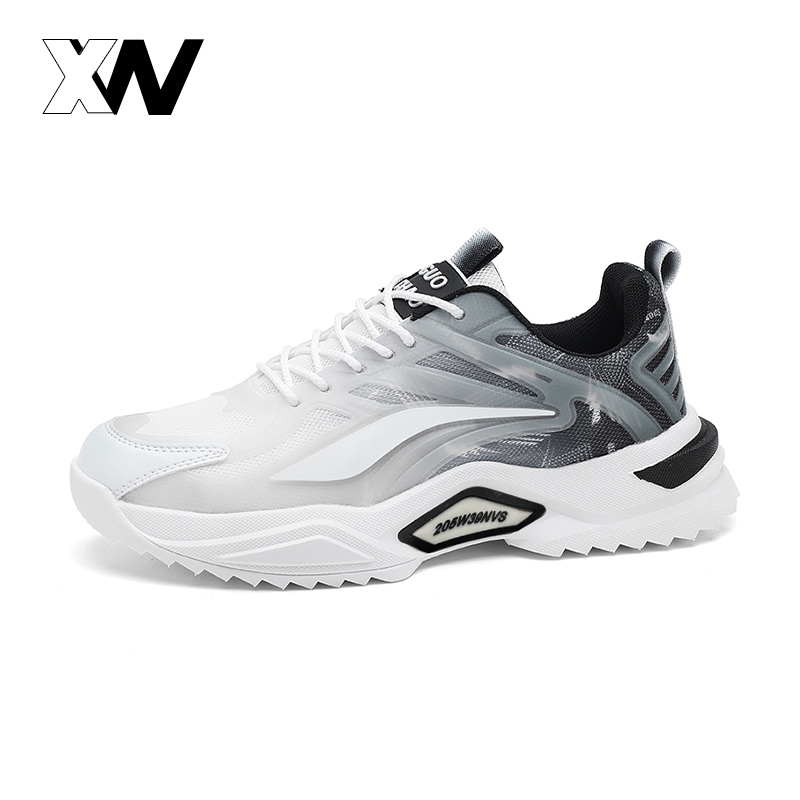 XWbrand   รองเท้าวิ่งนักเรียนผู้ชายส่งด่วนจากไทย ผ้าตาข่ายน้ำหนักเบา ระบายอากาศดี พื้นหนากันลื่น ไม่อับเท้า ใส่สบาย