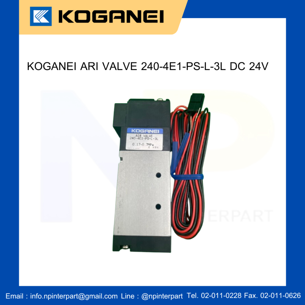 KOGANEI ARI VALVE  240-4E1-PS-L-3L DC 24V